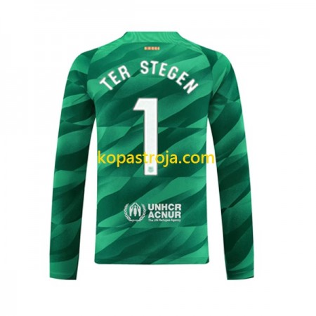 Billiga Fotbollströjor FC Barcelona Ter Stegen 1 Målvakt Hemma tröja 2023/24 Långärmad